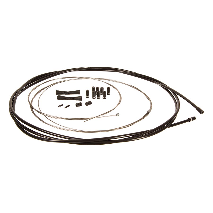 SRAM Stainless Steel Shift Cable and Housing Kit - Road/MTB, 4mm, Reinforced Linear Strand, Black