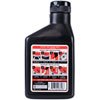 Stan's Original tubeless tire sealant bottle – Back view of a black plastic 250ml Stan's tubeless tire sealant bottle featuring a white instruction label with illustrated steps and a barcode.