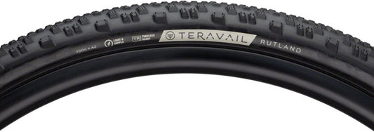 Teravail Rutland Tire - 700 x 42, Tubeless, Folding, Black, Durable