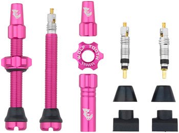 Wolf Tooth Tubeless Valve Stem Kit - 44 mm, Pink