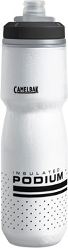 Camelbak Podium Chill Water Bottle: 24oz, White/Black