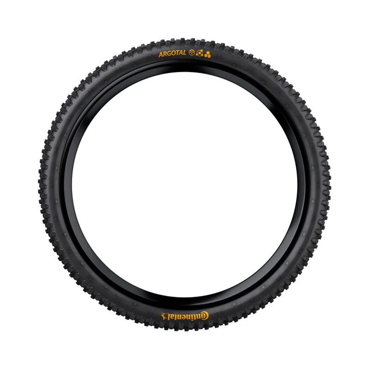 Continental Argotal Tire - 27.5 x 2.40, Tubeless, Folding, Black, Soft, Downhill Casing, E25 (Bicycle Tires) – detail angle