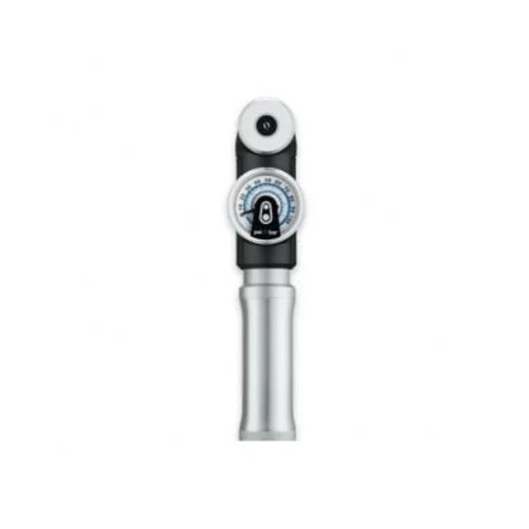 Crank Brothers Sterling SG Premium Short Frame Pump with Gauge: Silver (Bicycle Pumps) – showcase image