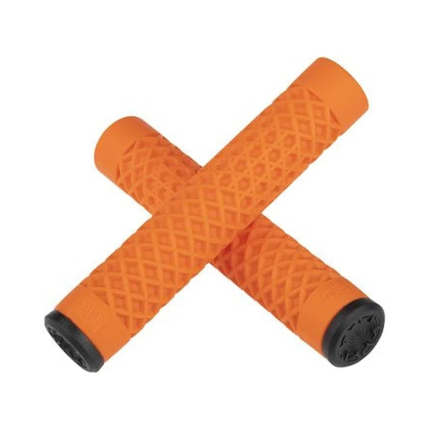 Cult x Vans Flangeless Grips - Orange (Bicycle Handlebar Grips) – studio product photo