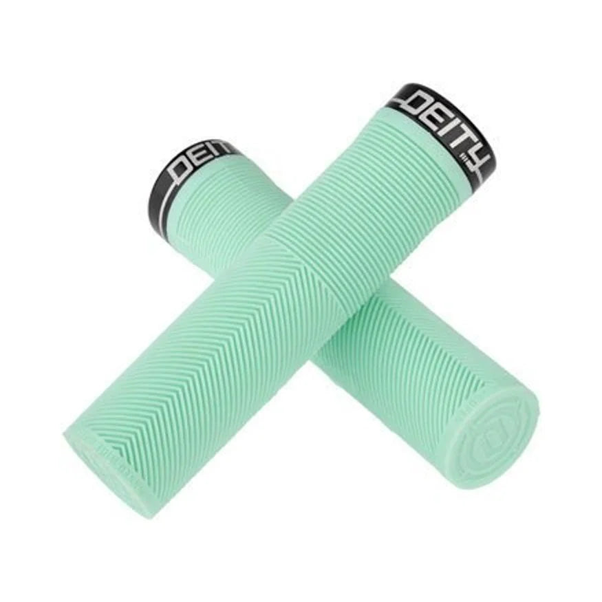 DEITY Knuckleduster Grips - Mint (Bicycle Handlebar Grips) – studio product photo