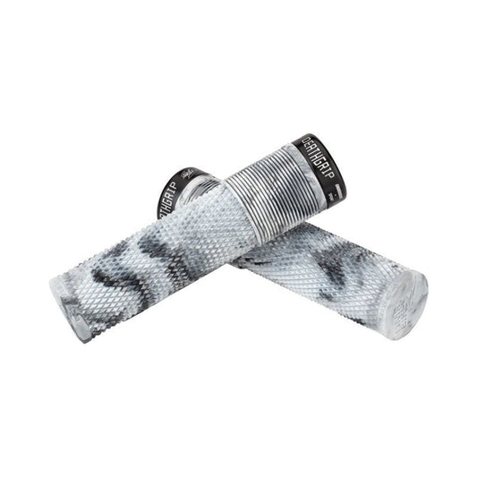 DMR DeathGrip Flangeless Grips - Thick, Lock-On, Snow Camo (Bicycle Handlebar Grips) – detail angle