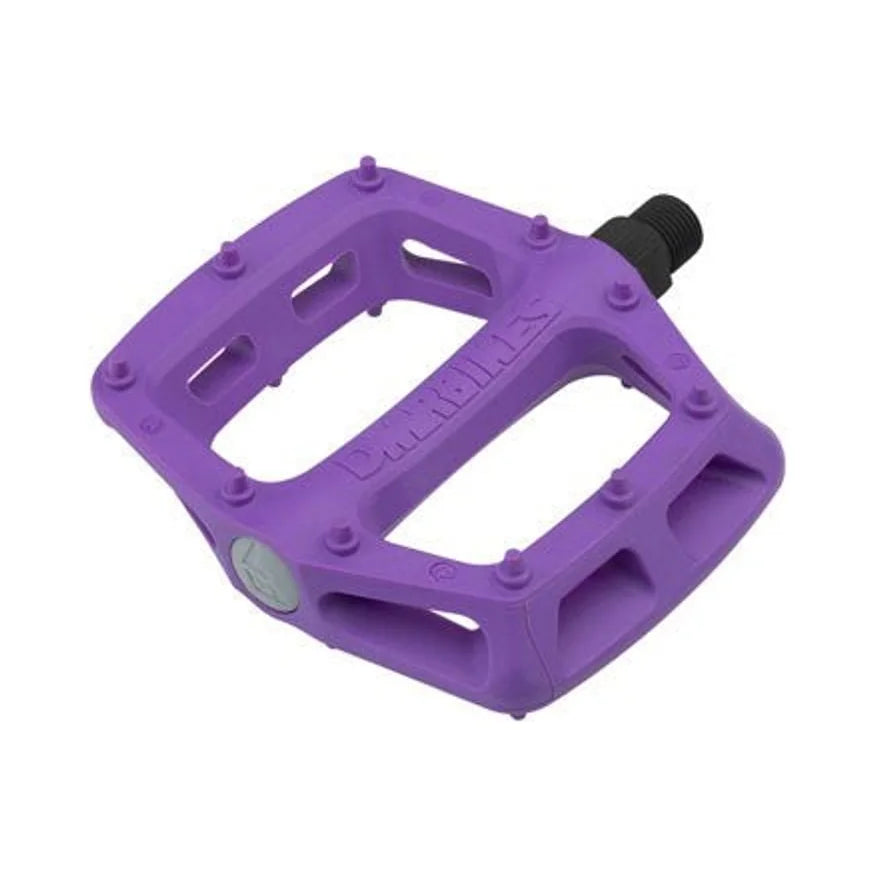 DMR V6 Pedals - Platform, Plastic, 9/16", Purple (Bicycle Pedals) – studio product photo