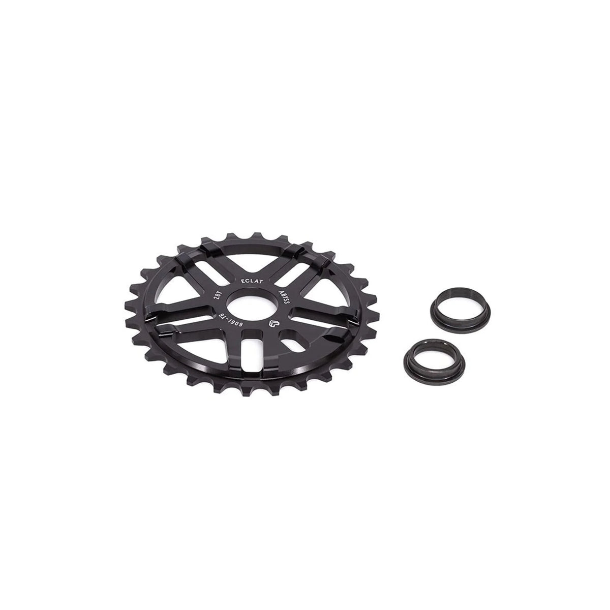 Eclat Abyss Sprocket - 28t, Black (Bicycle Chainrings) – detail angle