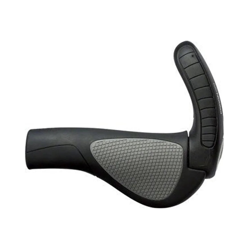 Ergon GP3 Grips - Black/Gray, Lock-On, Large (Bicycle Handlebar Grips) – studio product photo