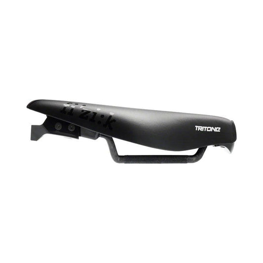 Fizik Tritone Saddle with 7x9 Carbon Rails and Dual Waterbottle/Co2 Mount Kit: Black (Bicycle Saddles) – studio photo