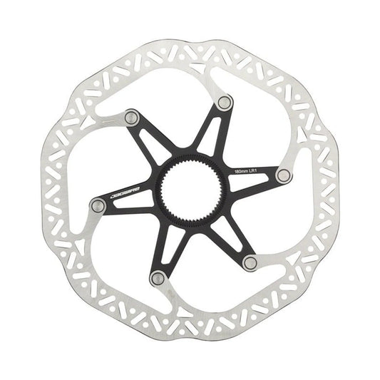 Jagwire Pro LR1 Disc Brake Rotor - 180mm, Center Lock, Silver/Black (Bicycle Brake Rotors) – studio photo