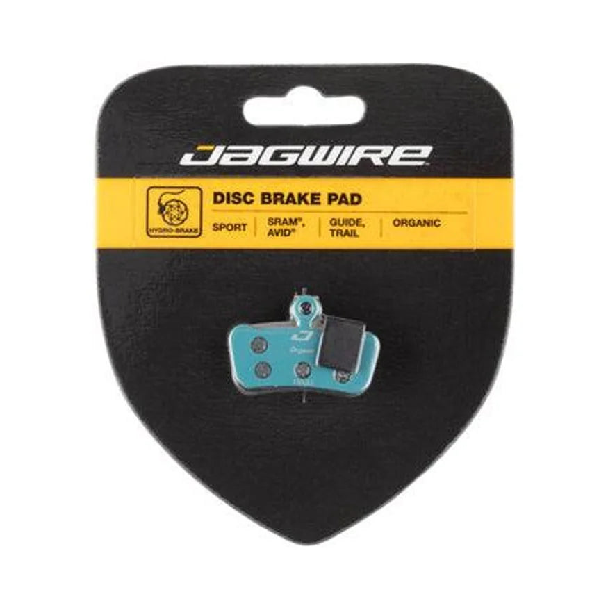 Jagwire Sport Organic Disc Brake Pads for SRAM Guide RSC, RS, R, Avid Trail – studio product photo