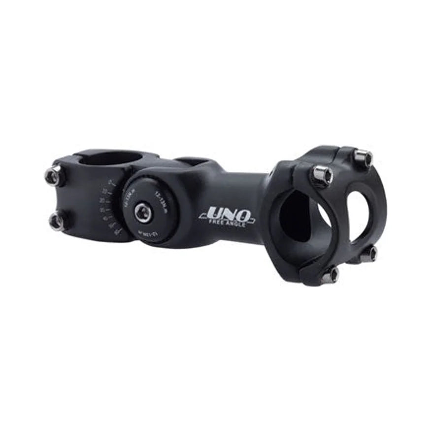 Kalloy 820 Stem - 110mm, 31.8 Clamp, Adjustable, 1 1/8", Aluminum, Black (Bicycle Stems) – front profile