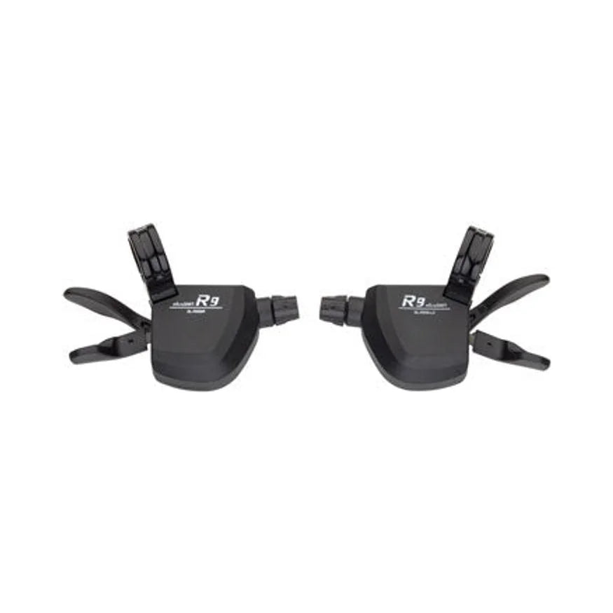 microSHIFT R9 Trigger Shifter Set, 9-Speed Road, Double, Shimano Compatible (Bicycle Shifters) – studio product photo