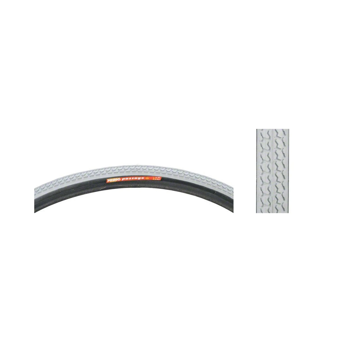 Primo Wheelchair Tire - 26 x 1, Clincher, Wire, Gray, Knobby Tread (Bicycle Tires) – studio product photo