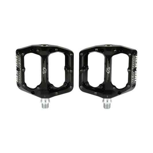 Renthal Revo-F Pedals - Platform, 9/16", Black, 100 x 104mm (Bicycle Pedals) – front profile