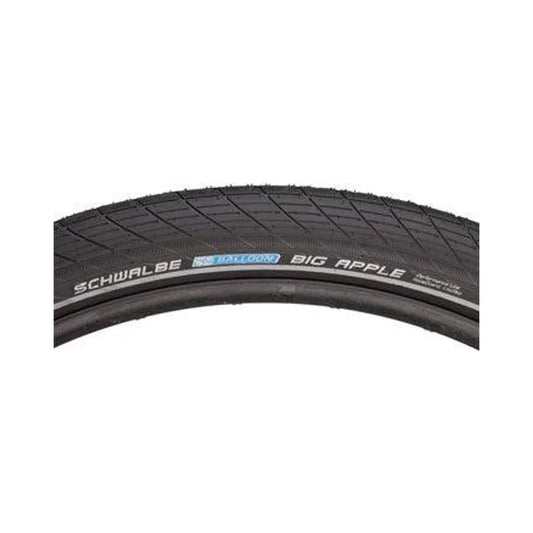 Schwalbe Big Apple Tire - 700 x 50, Clincher, Wire, Black/Reflective, Active, SBC, K-Guard (Bicycle Tires) – front profile