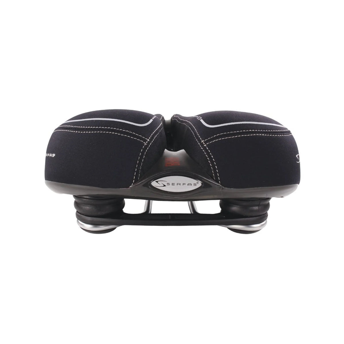 Serfas CR-RXL Twin Bar Design Cruiser RX Comfort w/ Lycra Cover Seat (Bicycle Saddles) – close-up detail