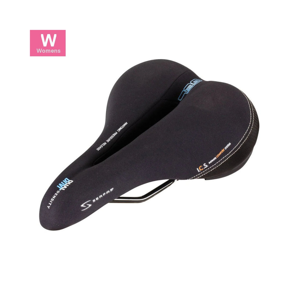 Serfas DDL-CT Dual Density® Women’s Comfort W/Cutout & Lycra Cover Saddle (Bicycle Saddles) – product view