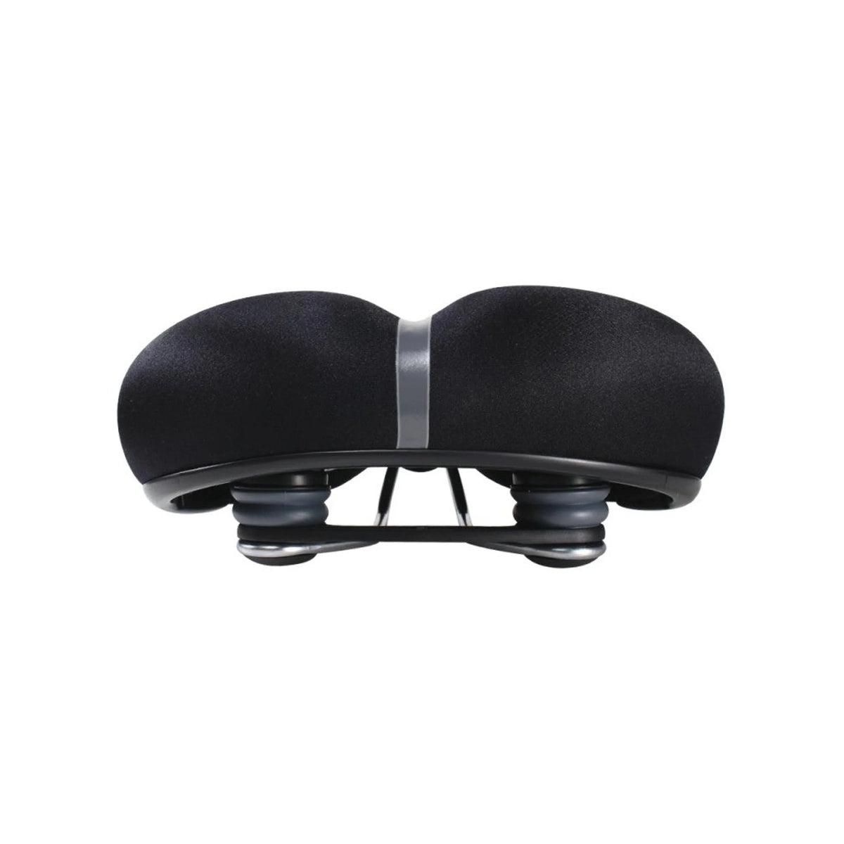 Serfas EG-8966E E-GEL® Cruiser Elastomer Rear Suspension w/ Lycra Cover Saddle (Bicycle Saddles) – detail angle
