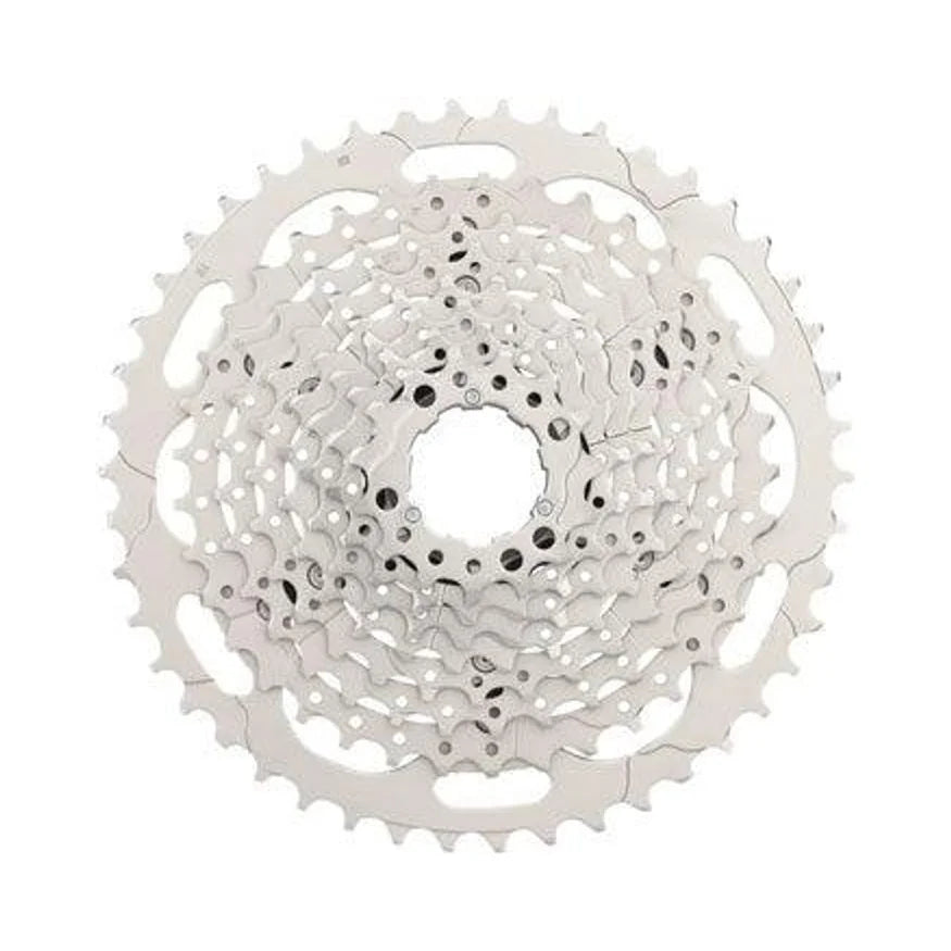 Shimano Deore CS-M4100-10 Cassette - 10-Speed, 11-46t, Silver (Bicycle Cassettes & Freewheels) – studio product photo