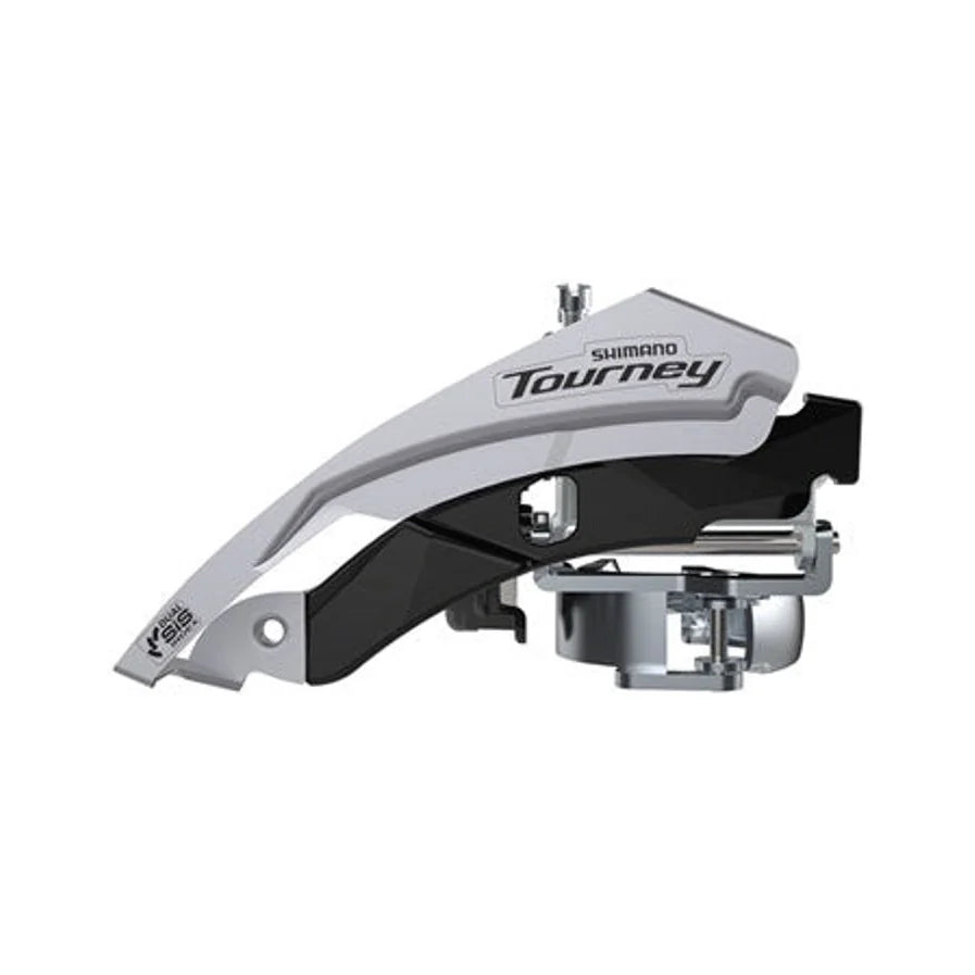 Shimano Tourney FD-TY601-L3 Triple Front Derailleur 6/7/8-Speed – Shimano Tourney FD-TY601-L3 Front Derailleur - 6/7/8-Speed, Triple, Top Swing, Dual Pull, 31.8/34.9mm, 63-66° Chainstay