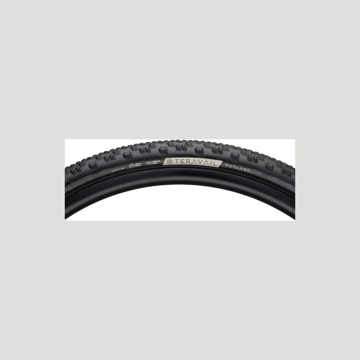 Teravail Rutland Tire - 700 x 42, Tubeless, Folding, Black, Durable
