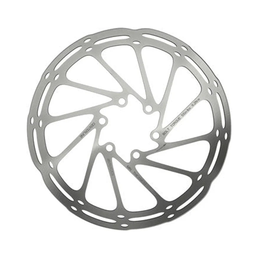 SRAM CenterLine Disc Brake Rotor - 180mm, 6-Bolt, Silver (Bicycle Brake Rotors) – detail angle