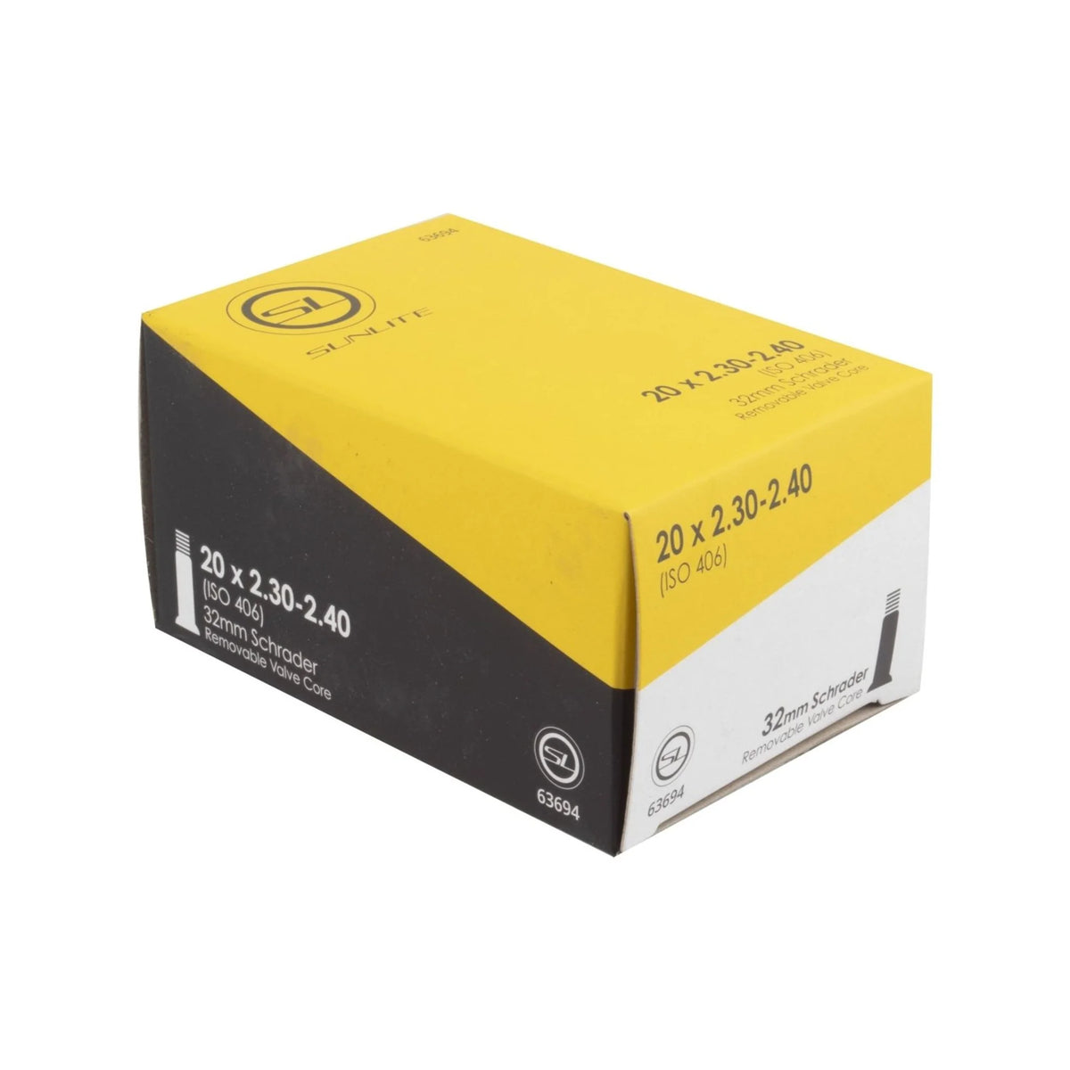 Sunlite Standard Schrader Valve - 20x2.3-2.4 (Bicycle Tubes) – studio product photo