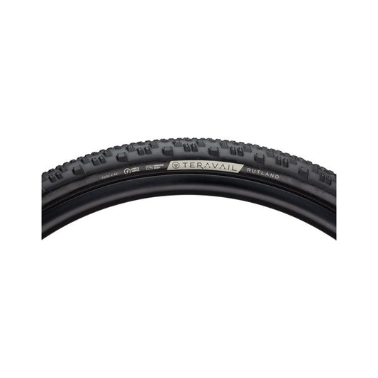 Teravail Rutland Tire - 700 x 42, Tubeless, Folding, Black, Durable (Bicycle Tires) – detail angle