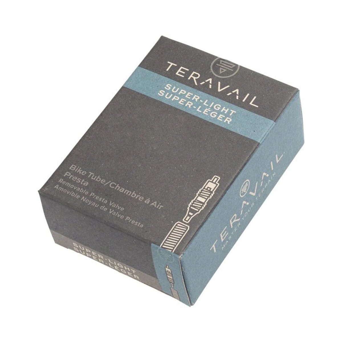 Teravail Superlight Tube - 700 x 20 - 28mm, 48mm Presta Tube Valve (Bicycle Tubes) – studio photo