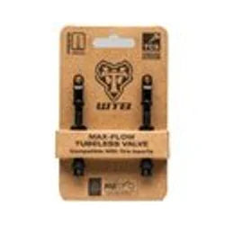WTB TCS Max-Flow Tubeless Valves - 44mm, Black, Pair (Bicycle Tire Valves) – studio photo