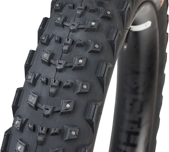 45NRTH Dillinger 4 Tire - 27.5 x 4.0, Tubeless, Folding, Black, 60 TPI, 168 Carbide Steel Studs - Alaska Bicycle Center