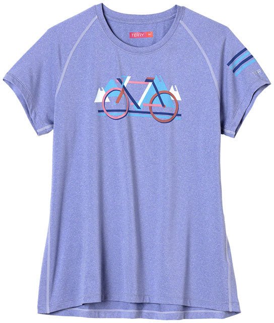 Terry Tech Tee - Flow, Iris/Block
