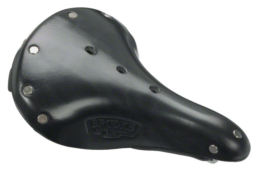 Brooks B17 Standard Saddle - Steel, Black, Women's - Alaska Bicycle Center