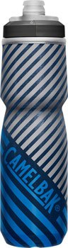 Camelbak Podium Chill OD Water Bottle - Insulated, 24oz, Navy Stripe - Alaska Bicycle Center