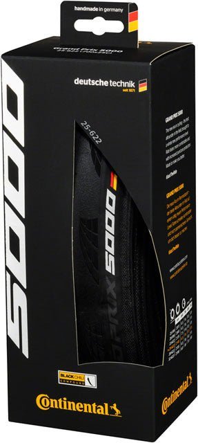 Continental Grand Prix 5000 Tire - 700 x 25, Clincher, Folding, Black, 330tpi - Alaska Bicycle Center