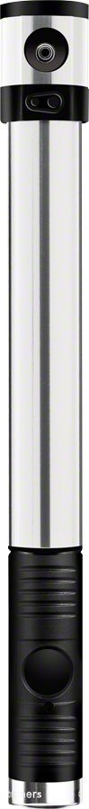 Crank Brothers Klic HV Gauge Frame Pump with Inflator: Silver/Black - Alaska Bicycle Center