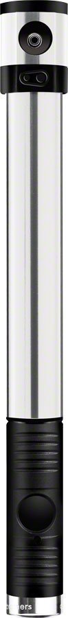 Crank Brothers Klic HV Gauge Frame Pump with Inflator: Silver/Black - Alaska Bicycle Center