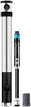 Crank Brothers Klic HV Gauge Frame Pump with Inflator: Silver/Black - Alaska Bicycle Center