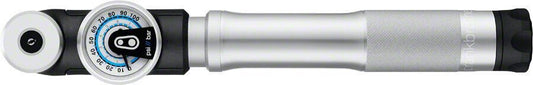 Crank Brothers Sterling SG Premium Short Frame Pump with Gauge: Silver - Alaska Bicycle Center