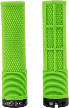 DMR DeathGrip Flangeless Grips - Thick, Lock-On, Sick Green - Alaska Bicycle Center