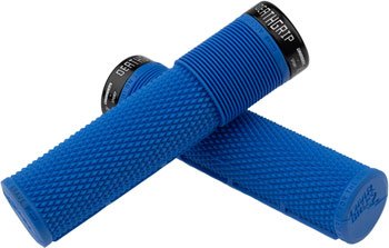 DMR DeathGrip Flangeless Grips - Thin, Lock-On, Royal Blue - Alaska Bicycle Center