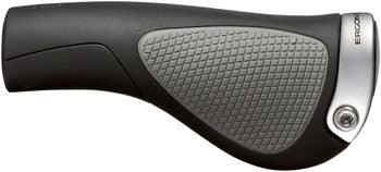 Ergon GP1 Grips - Black/Gray, Lock-On, Standard, Large, Pair - Alaska Bicycle Center