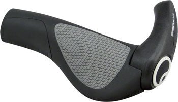 Ergon GP2 Grips - Black/Gray, Lock-On, Small - Alaska Bicycle Center