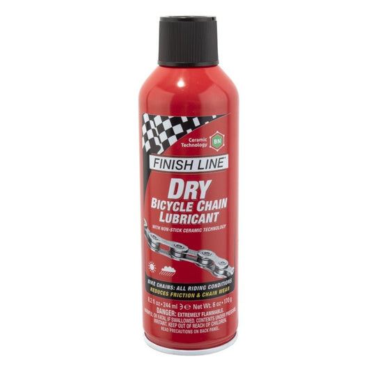 Finish Line Ceramic Technology Dry Chain Lube - 8oz Spray - Alaska Bicycle Center