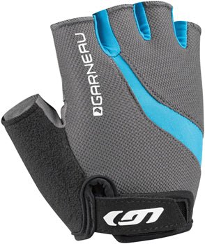 Garneau Biogel RX-V Gloves - Charcoal/Blue, Short Finger, Women's, Medium - Alaska Bicycle Center