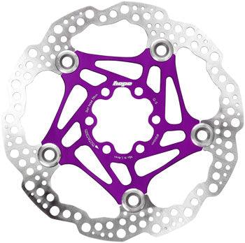 Hope Floating Disc Brake Rotor - 160mm, 6-Bolt, Purple - Alaska Bicycle Center