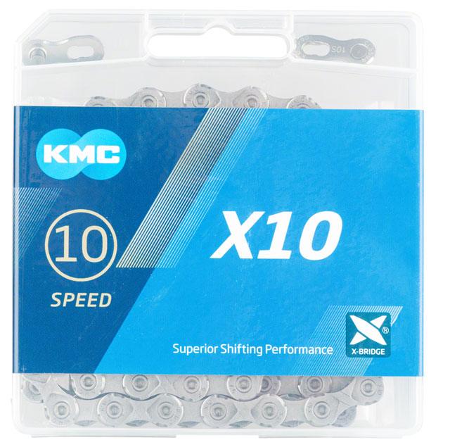 KMC X10 Chain - 10-Speed, 116 Links, Gray - Alaska Bicycle Center