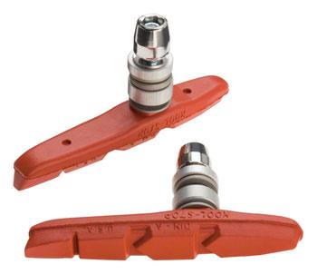 Kool-Stop Thinline Brake Shoe Threaded Post for Linear Pull, Salmon Compound - Alaska Bicycle Center
